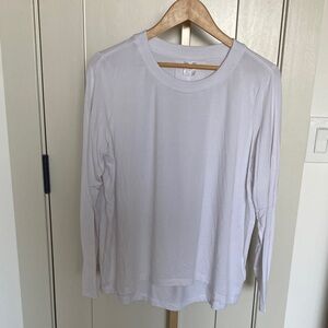 Athleta Soft White Long Sleeve Tee